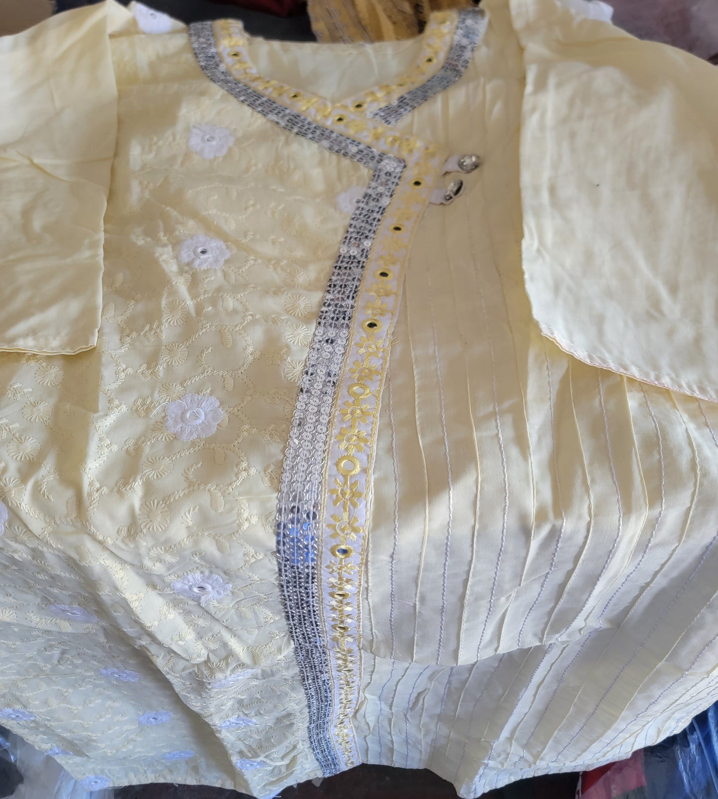 Yellow Cotton Salwar kameez  Chest Size 50