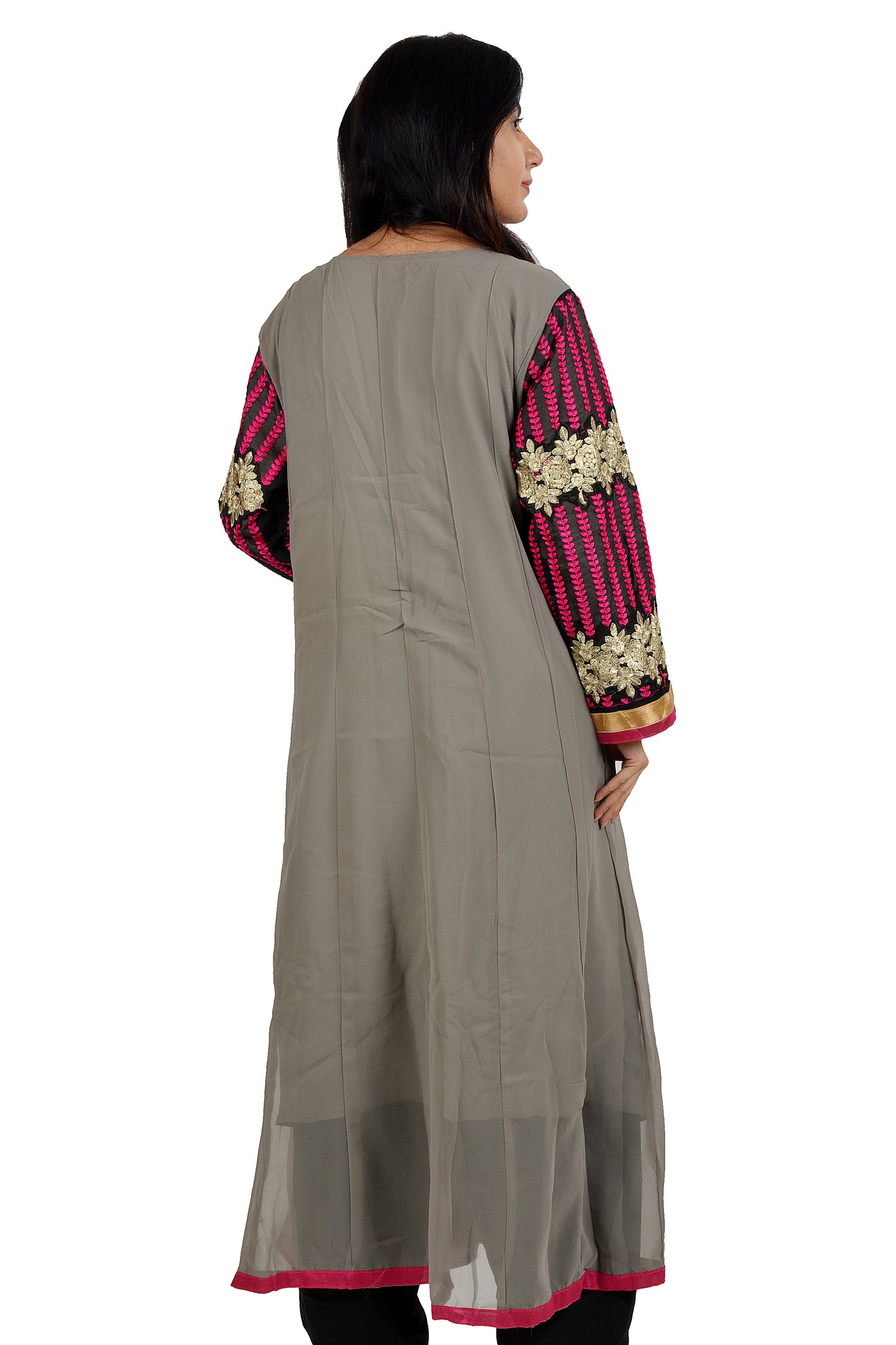 Gray Anarkali Dress Salwar kameez Dress  Chest Size 44