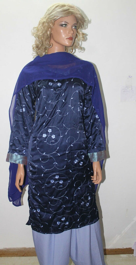 Blue  crepe Noor  Salwar Kmaeez  Collection Chest size 52