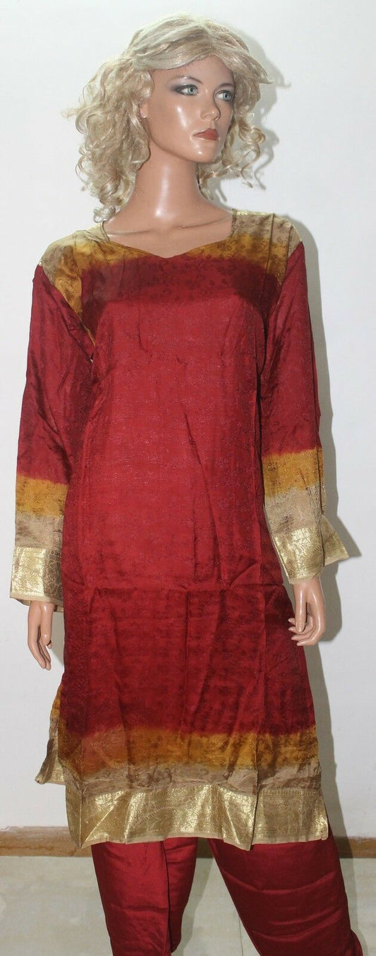 Burgundy Grey  Indian Clothing Dress Salwar suit By Manha Plus size 52