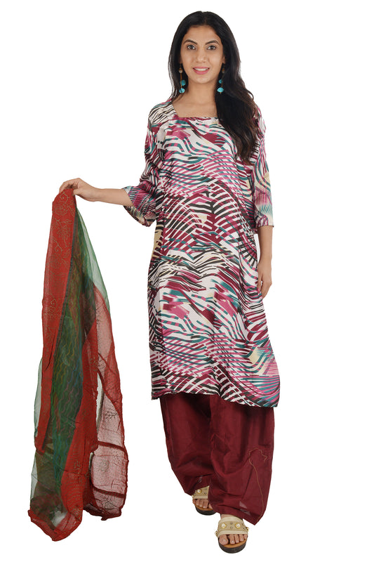 Printed Cotton Salwar kameez chest Plus  Size 54