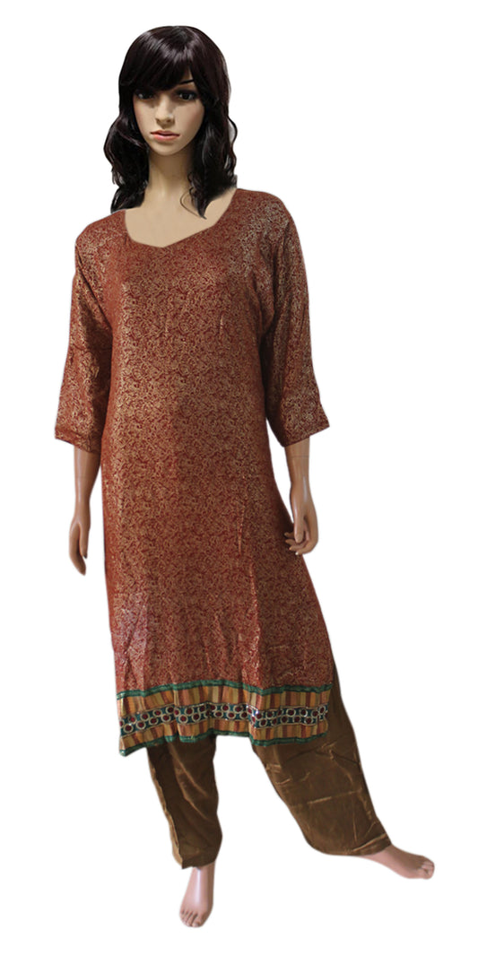 Marron Designer Salwar kameez  Plus Chest Size 56