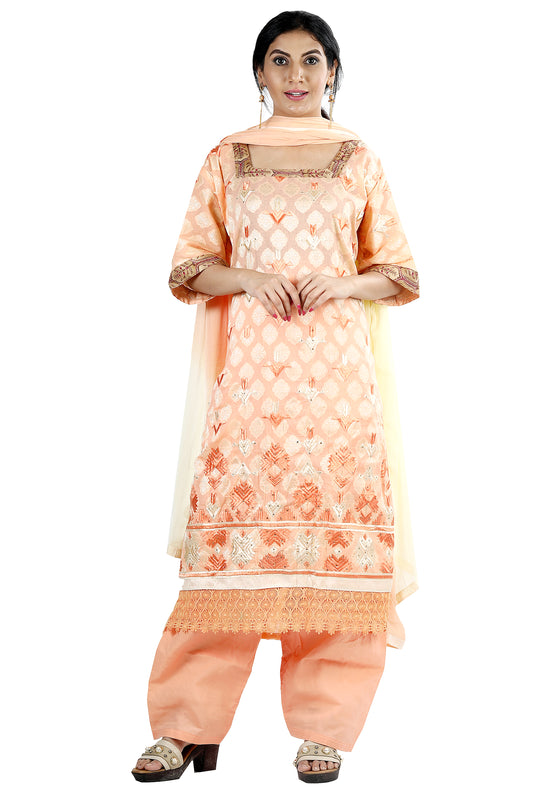 Orange Cotton Salwar kameez Dress Plus chest Size 50