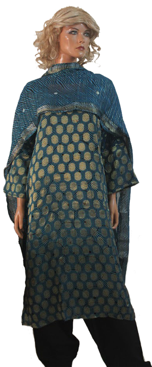 Blue Designer  High Quality Salwar kameez Dress Chest  size 56