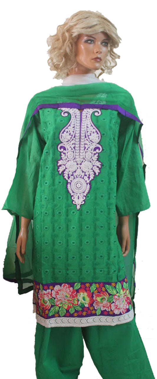 Green Cotton  Designer Salwar kameez  Chest 52